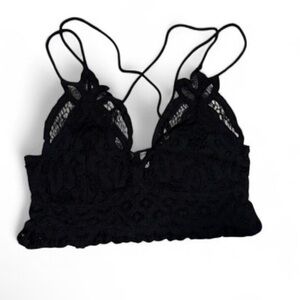 Free People Black Lace Bralette